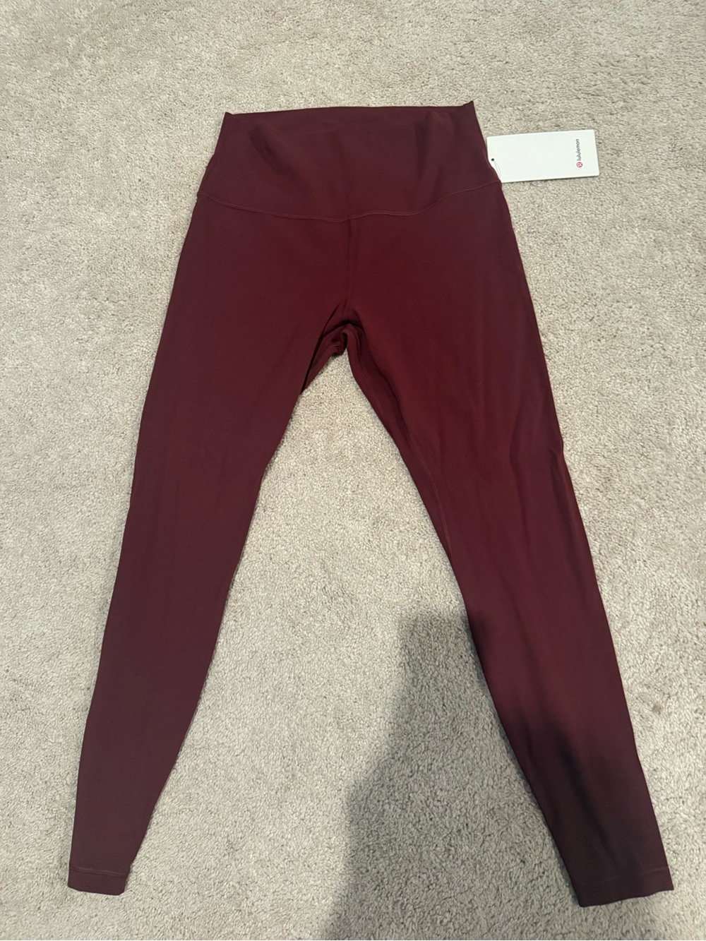 Lululemon size 10 High-Waist Burgundy Leggings